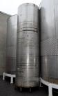 Used Tank, Approximate 2300 Gallon, Stainless Steel, Vertical.