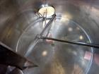 Used Mixing Tank, 1,500 Gallon, 304 Stainless Steel, Vertical.