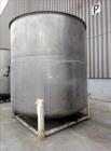 Used Tank, Approximate 4500 Gallon, Stainless Steel, Vertical. Approximate 114