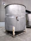 Used Tank, Approximate 4500 Gallon, Stainless Steel, Vertical. Approximate 114
