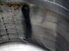 Used Tank, Approximate 4500 Gallon, Stainless Steel, Vertical. Approximate 114