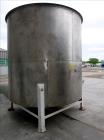 Used Tank, Approximate 4,000 Gallon, 304 Stainless Steel, Vertical. Approximate 108