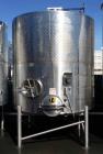 Used- Approx. 3000 Gallon Stainless Steel Jacketed Wine Tank. Approx. 96