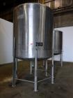 Used Tank, Approximate 1,850 Gallon, 304 Stainless Steel, Vertical.