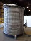 Used Mixing Tank, Approximate 2,000 Gallon, 304 Stainless Steel, Vertical.