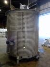 Used Mixing Tank, Approximate 2,000 Gallon, 304 Stainless Steel, Vertical.