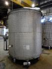 Used Mixing Tank, Approximate 2,000 Gallon, 304 Stainless Steel, Vertical.