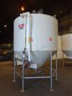 Used Tank, Approximately 1,700 Gallon, 304 Stainless Steel, Vertical.