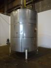 Used Tank, 3,000 Gallons, 304 Stainless Steel, Vertical. Approximate 92