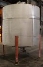 Used Tank, Approximately 1500 gallon, 304 Stainless Steel, Vertical.