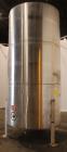 Used Tank, Approximately 2,300 gallon, 304 Stainless Steel, Vertical.