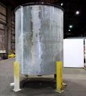 Used- Tank, Approximate 2,900 Gallon, 304 Stainless Steel, Vertical