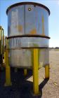 Used- Tank, Approximate 2,300 Gallon, Stainless Steel, Vertical.