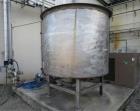 Used Tank, Approximately 1,000 Gallon, Stainless steel.  Used as a Chilled water tank, 6' dia, 5' high, with connectingpumps