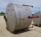 Used Tank, Approximate 2000 Gallon, Stainless Steel, Vertical. Approximate 96
