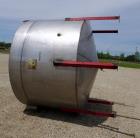 Used Tank, Approximate 2000 Gallon, Stainless Steel, Vertical. Approximate 96