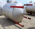 Used- Tank, Approximate 1500 Gallon, Stainless Steel, Vertical.