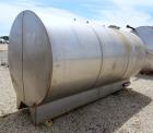 Used- Tank, Approximate 2400 Gallon, Stainless Steel, Horizontal.