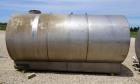 Used Tank, Approximate 2400 Gallon, Stainless Steel, Horizontal.
