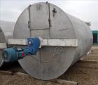 Used- Bright Sheet Metal Tank, Approximately 4,000 Gallon, 304 Stainless Steel