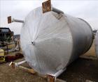 Used- Bright Sheet Metal Tank, Approximately 4,000 Gallon, 304 Stainless Steel