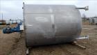 Used- Bright Sheet Metal Tank, Approximately 4,000 Gallon, 304 Stainless Steel