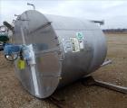 Used Bright Sheet Metal Tank, Approximately 1,000 Gallon, 304 Stainless Steel