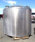 Used Tank, Approximate 2000 Gallon, Stainless Steel, Vertical.