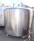 Used Tank, Approximate 2000 Gallon, Stainless Steel, Vertical.