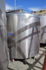 Used- Tank, Approximate 2000 Gallon, Stainless Steel, Vertical.