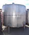 Used- Tank, Approximate 3500 Gallon, Stainless Steel, Vertical. 