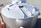 Used Tank, Approximate 3500 Gallon, Stainless Steel, Vertical. 