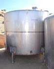Used Tank, Approximate 3500 Gallon, Stainless Steel, Vertical. 