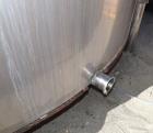 Used Tank, Approximate 3500 Gallon, Stainless Steel, Vertical. 