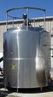 Used Damrow Tank, 2,400 Gallon, Stainless Steel, Vertical.