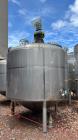 Used-Falco Stainless Steel Equipment Jacketed Pressure Tank, Approximate 4000 Ga