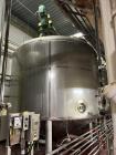 Used-Falco Stainless Steel Equipment Jacketed Pressure Tank, Approximate 4000 Ga