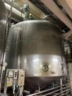 Used Falco Stainless Steel Equipment Jacketed Pressure Tank, Approximate 4000 Ga