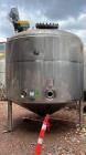 Used-Falco Stainless Steel Equipment Jacketed Pressure Tank, Approximate 4000 Ga