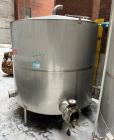 Used Tank, Approximate 1800 Gallon, Stainless Steel, Vertical. Approximate 84