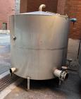 Used Tank, Approximate 1800 Gallon, Stainless Steel, Vertical. Approximate 84