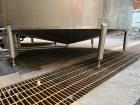 Used Tank, Approximate 1800 Gallon, Stainless Steel, Vertical. Approximate 84