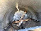 Used 3,000 Gallon 316 Stainless Steel Agitated Dimple Jacketed Mix Tank. Vessel measures 8' diameter X 8' straight side with slight cone bottom leading to 3