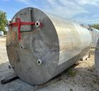 Used – 3,800 Gallon Stainless Steel Vertical Storage Tank – 316 SS, Flat Top, Di
