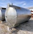 Used – 3,800 Gallon Stainless Steel Vertical Storage Tank – 316 SS, Flat Top, Di