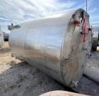 Used – 3,800 Gallon Stainless Steel Vertical Storage Tank – 316 SS, Flat Top, Di