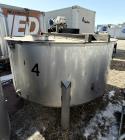 1,250 Gallon 304 Stainless Steel Agitated Mix Tank – Dual Turbine, Baffled, Vertical