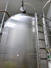 Used 3,500 Gallon Vertical Mixing Tank | 304 Stainless Steel Beverage-Grade Vessel