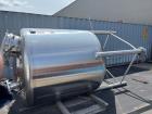 Used Tank, 1,500 gallon. Stainless steel. Dish Top, Cone Bottom.
