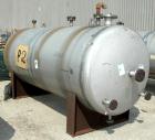 USED: Tank, 1,250 gallon, 304 stainless steel, horizontal. 54